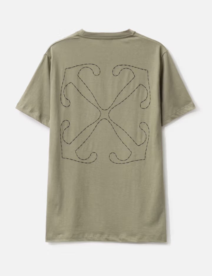 OFF STITCH SLIM S/S TEE - - OFF-WHITE