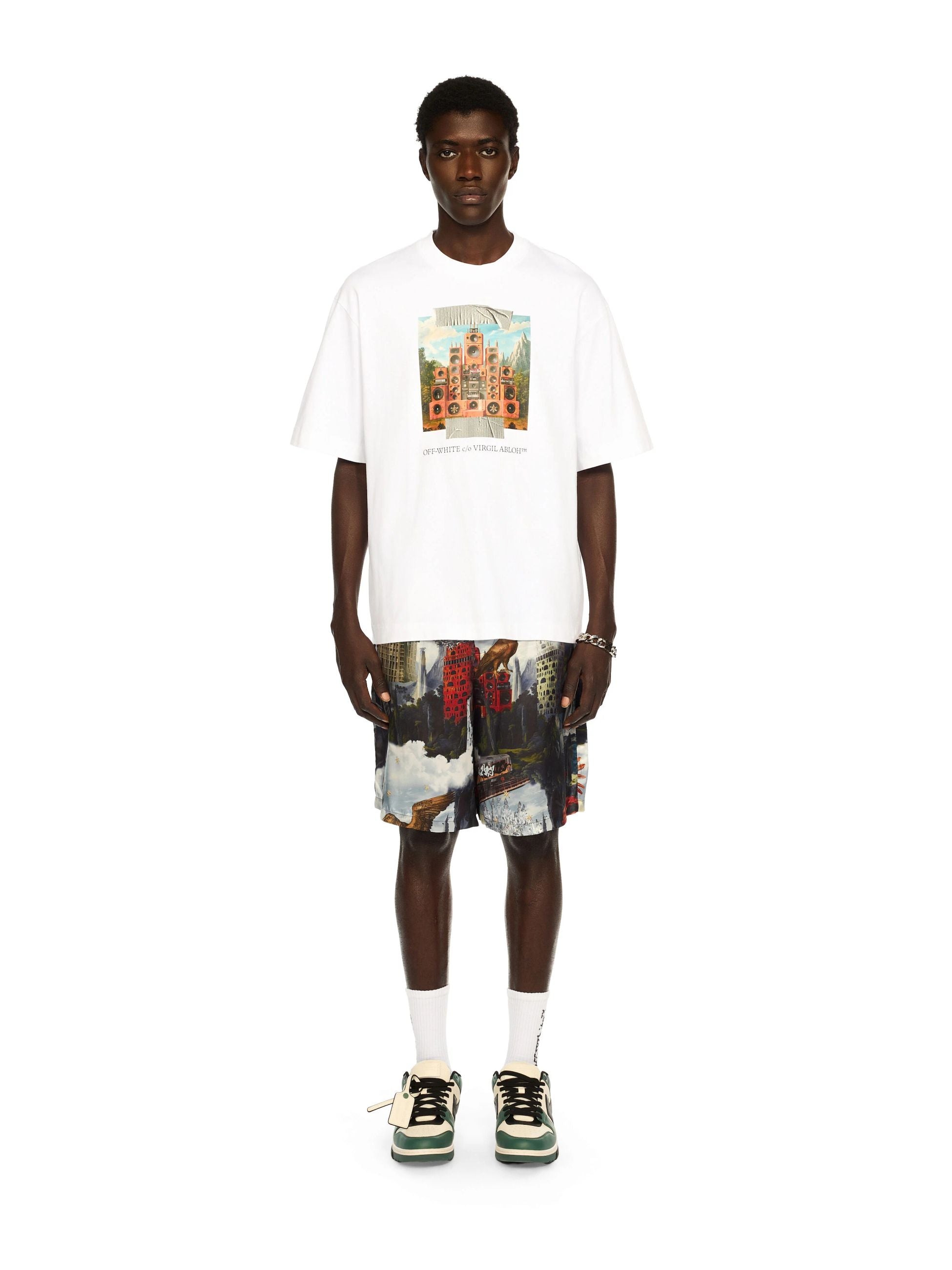 TRAIN OFF SKATE LOGO TEE - - OFF-WHITE