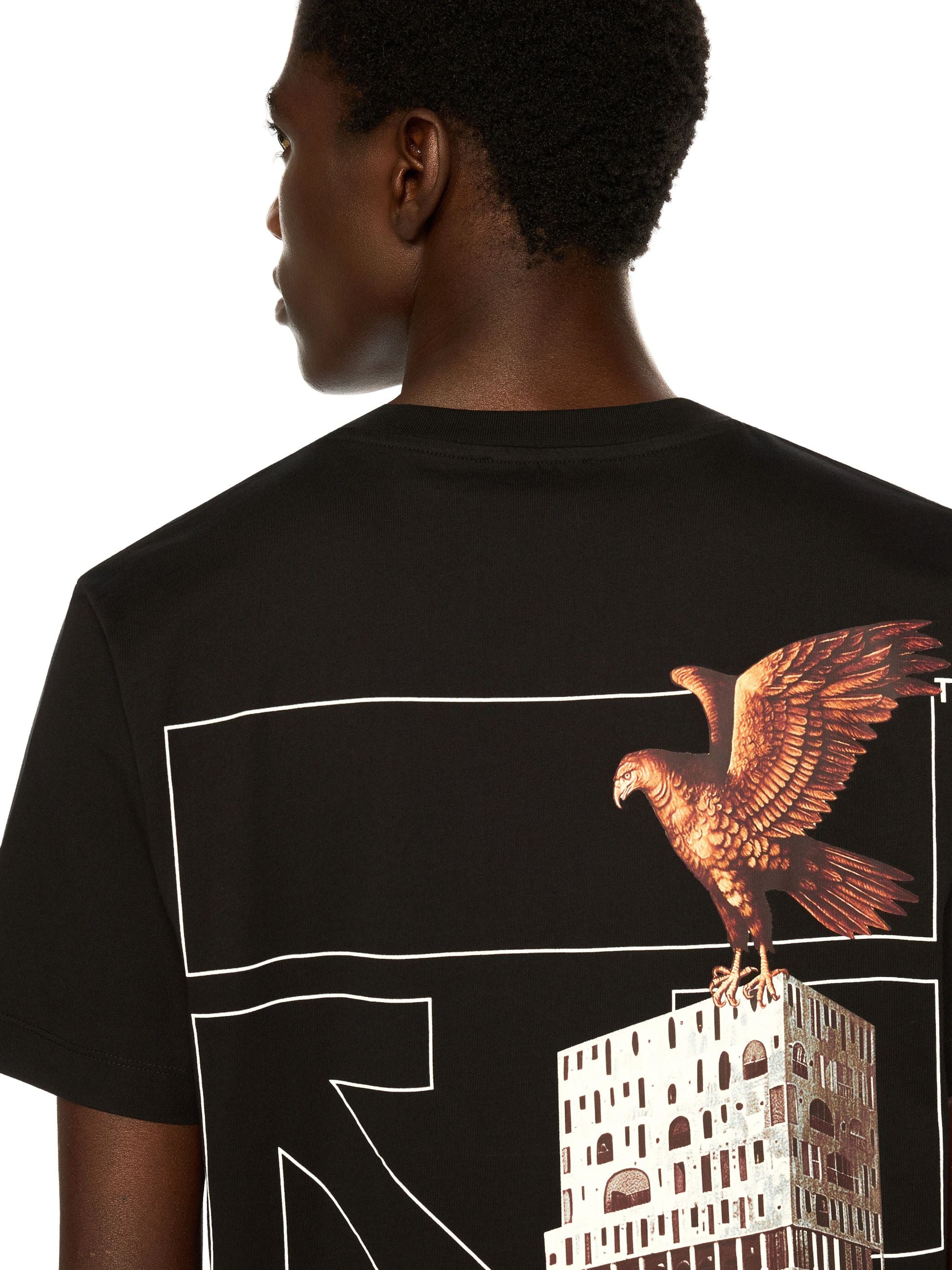 BUILDING ARROW SLIM SS TEE - - OFF-WHITE