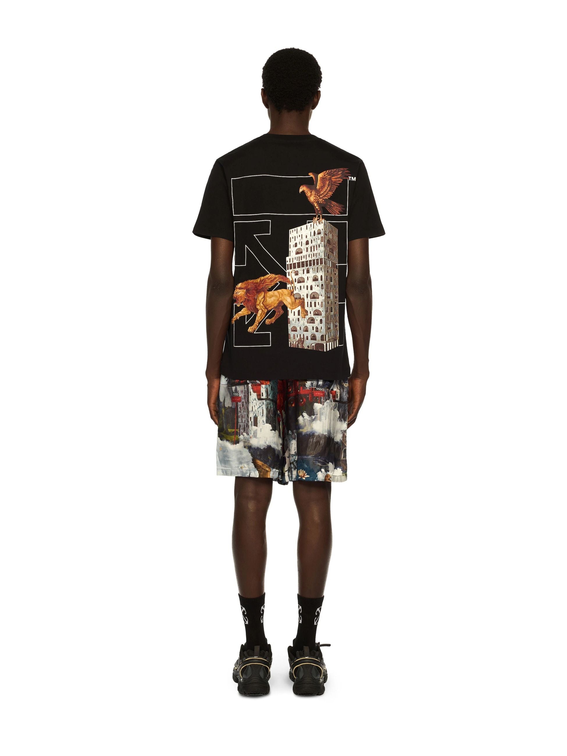 BUILDING ARROW SLIM SS TEE - - OFF-WHITE