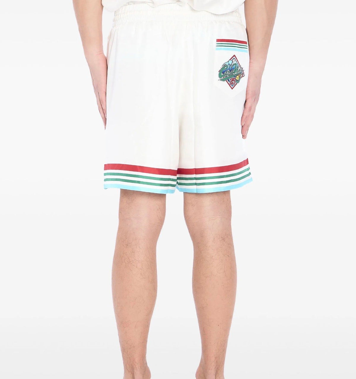 SILK TWILL DRAWSTRING SHORTS - - CASABLANCA