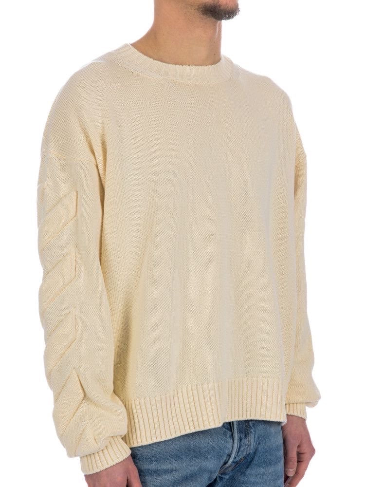 3d diag knit crewneck - - OFF-WHITE