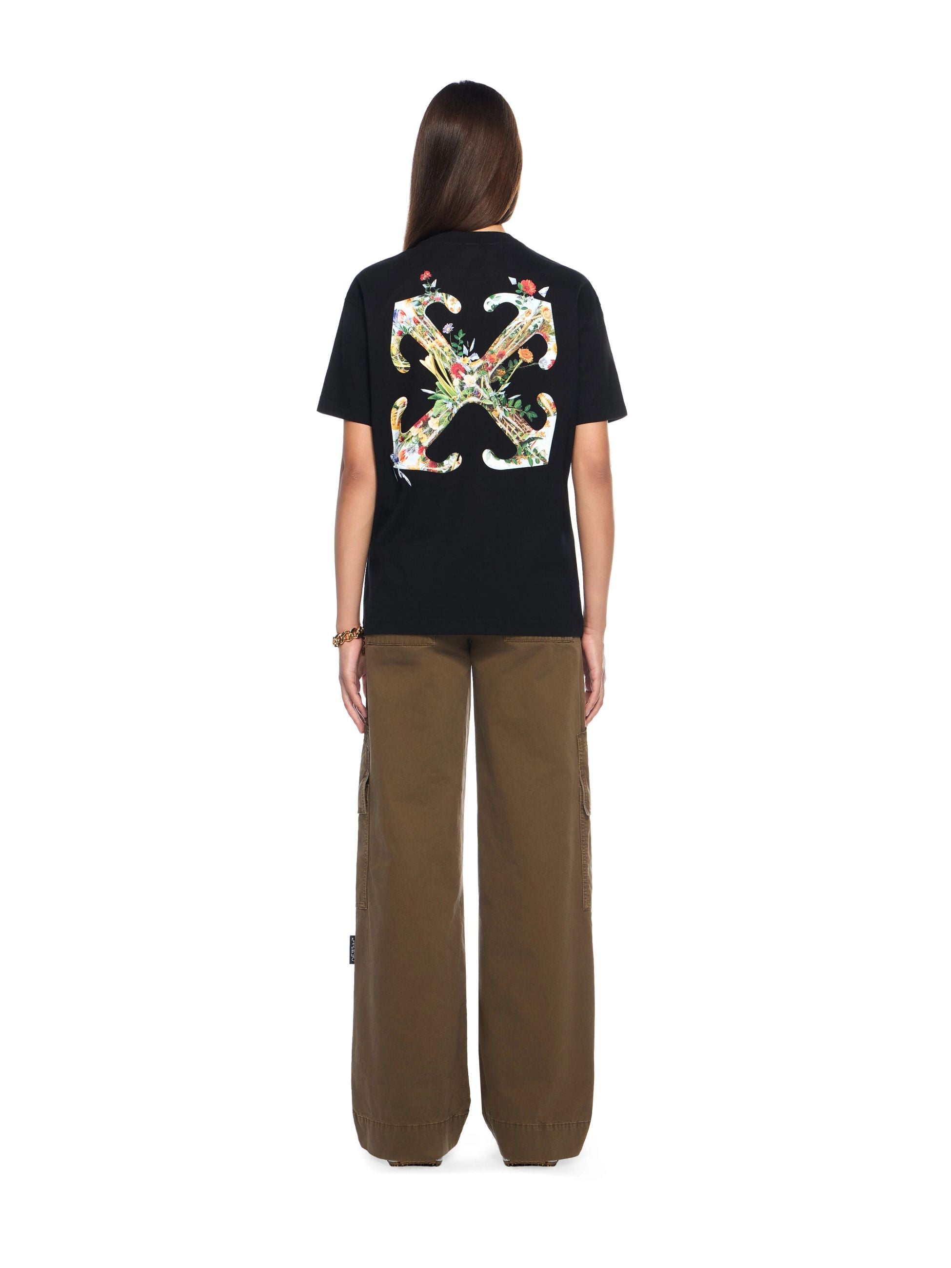 ARROW GLASS DLOWER REG TEE - - OFF-WHITE DONNA