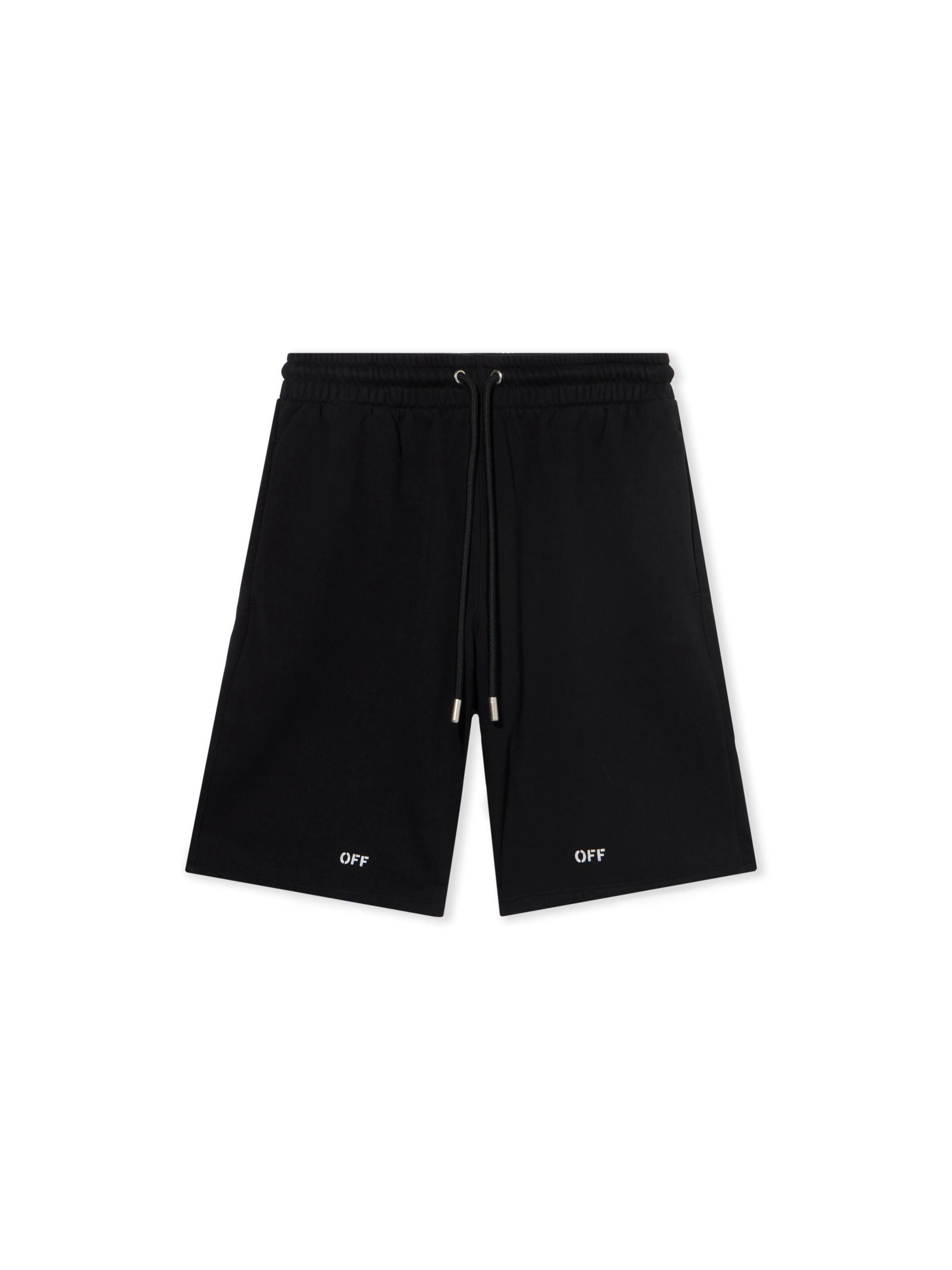 NEWS PAPER ARR SKATE SWEATSHORTS - - OFF-WHITE