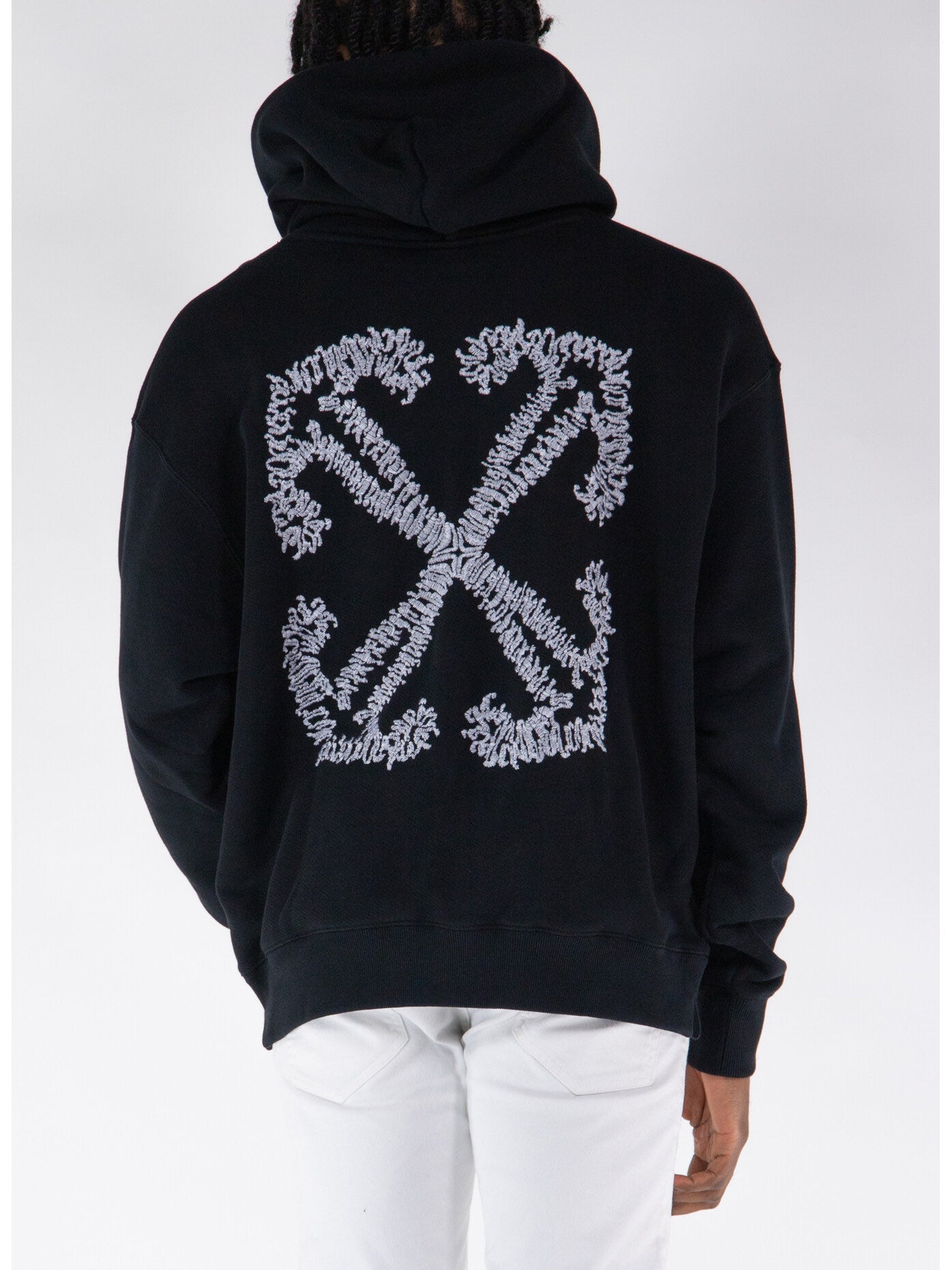 TATTOO ARROW SKATE HOODIE - - OFF-WHITE