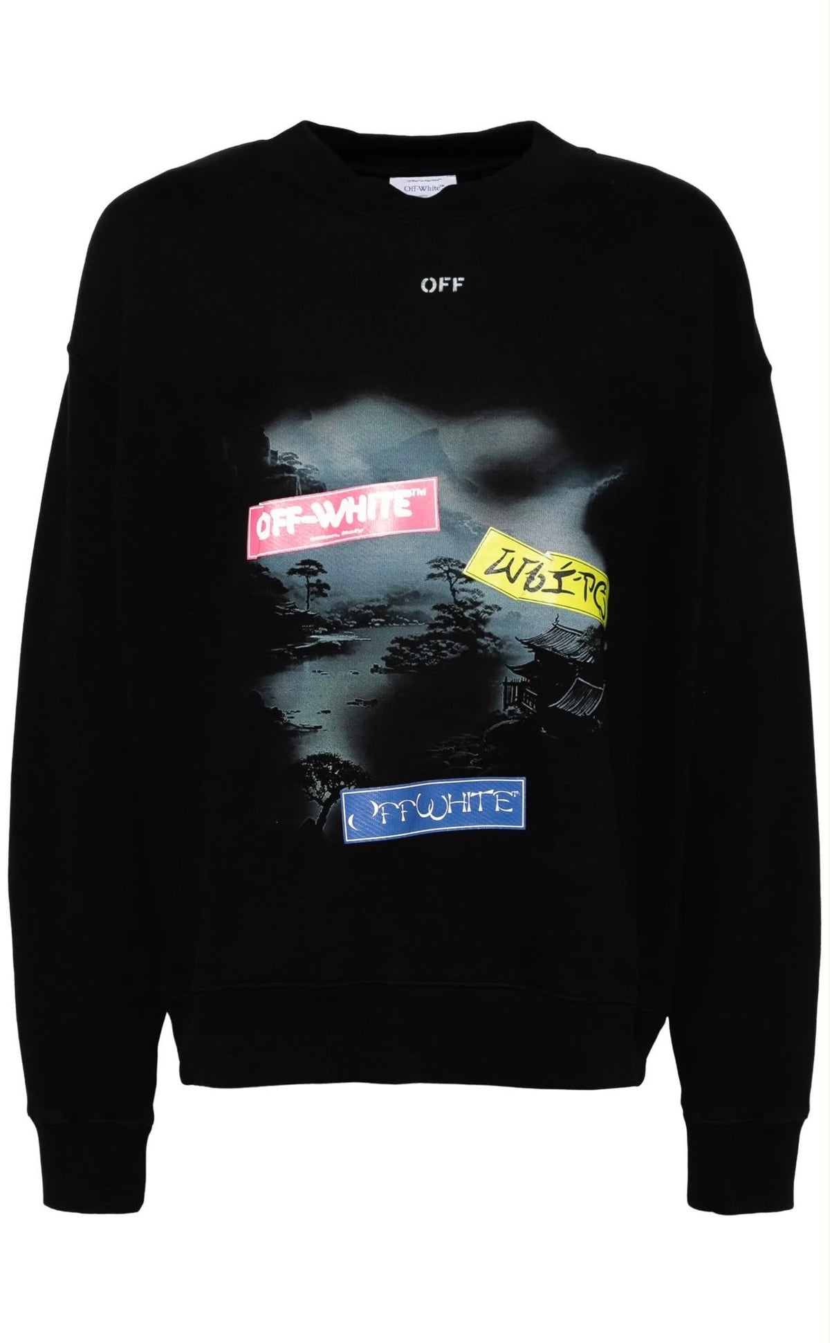 TYPE STICKER SKATE CREWNEC - - OFF-WHITE