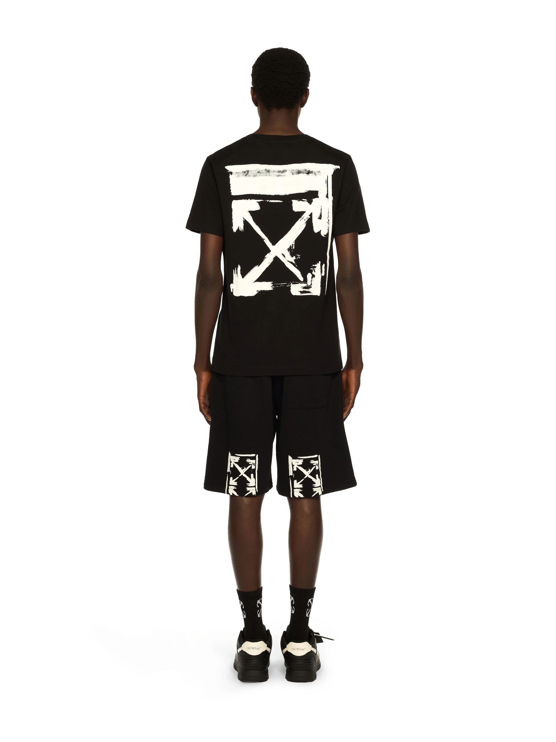 INK ARROW SKATE SWEATSHORTS - - OFF-WHITE