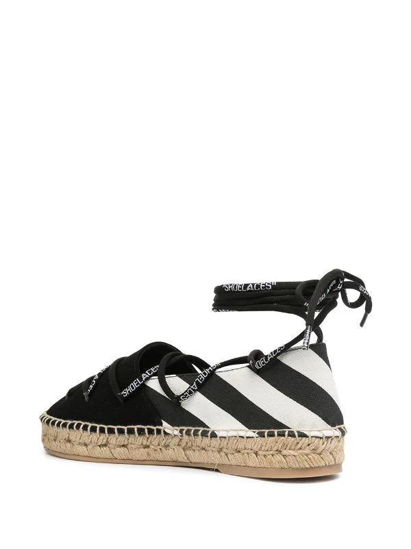 TIE-UP ESPADRILLAS - - OFF-WHITE DONNA