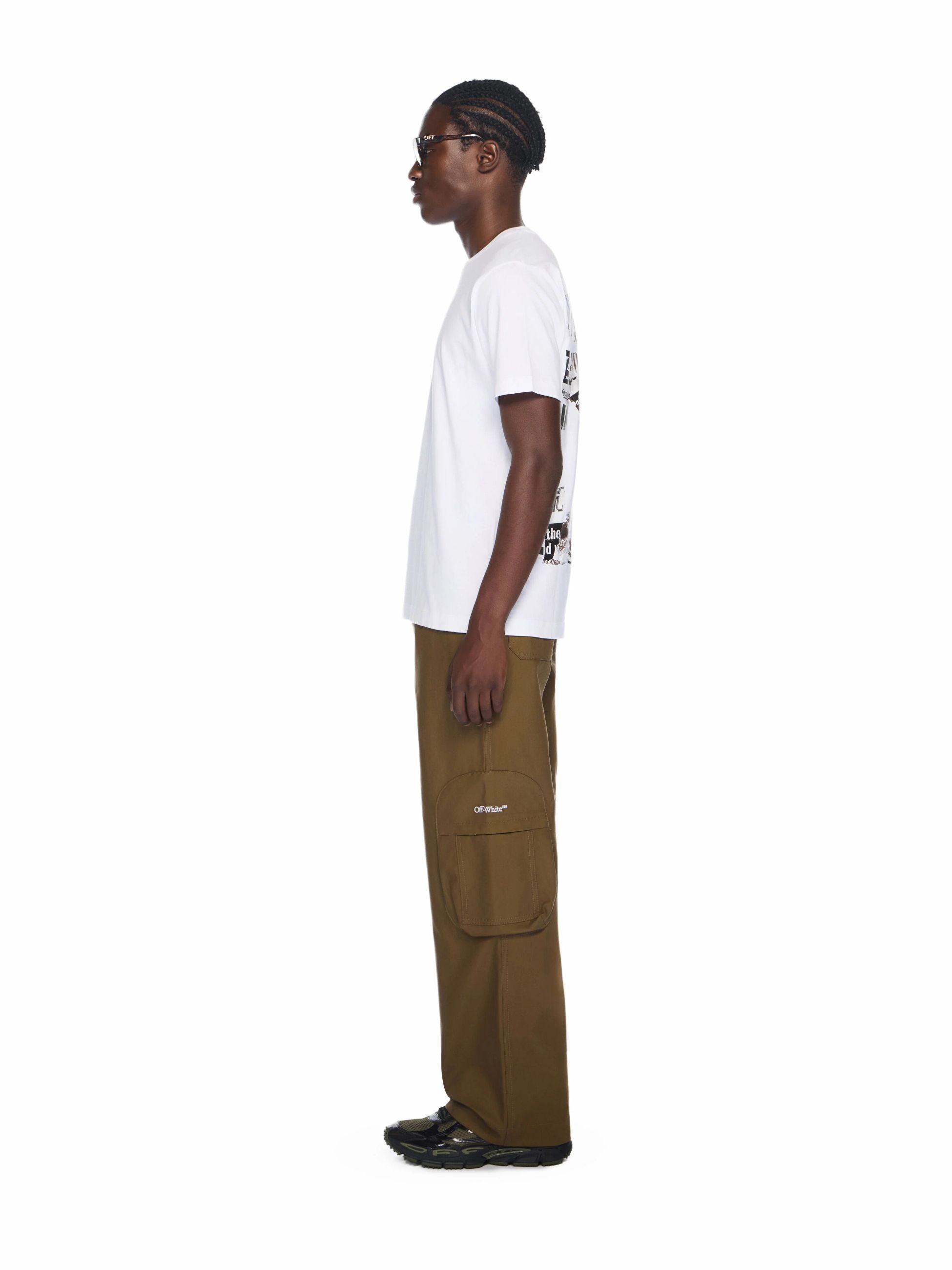 NEWSPAPER ARR SLIM SS TEE - - OFF-WHITE
