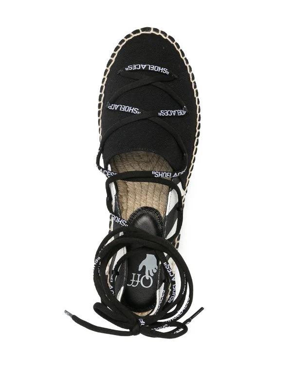 TIE-UP ESPADRILLAS - - OFF-WHITE DONNA