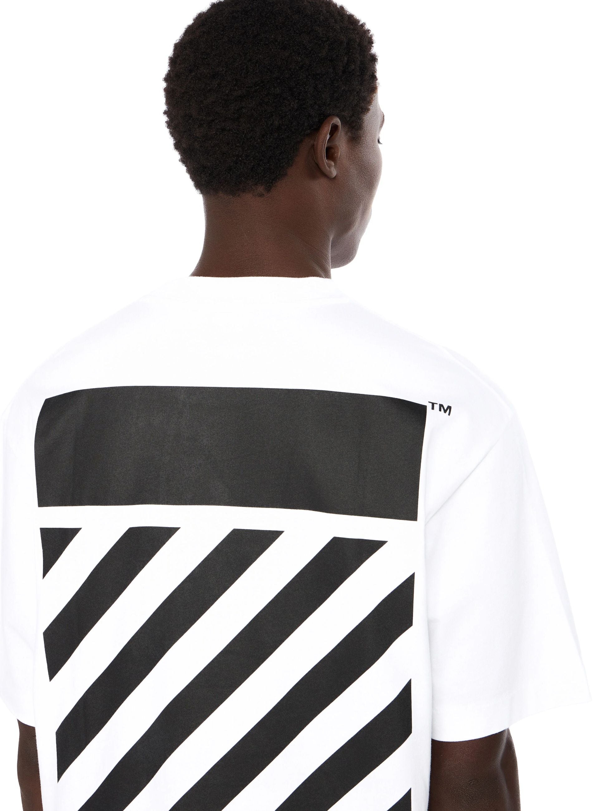 FLANNEL DIAG SKATE TEE - - OFF-WHITE