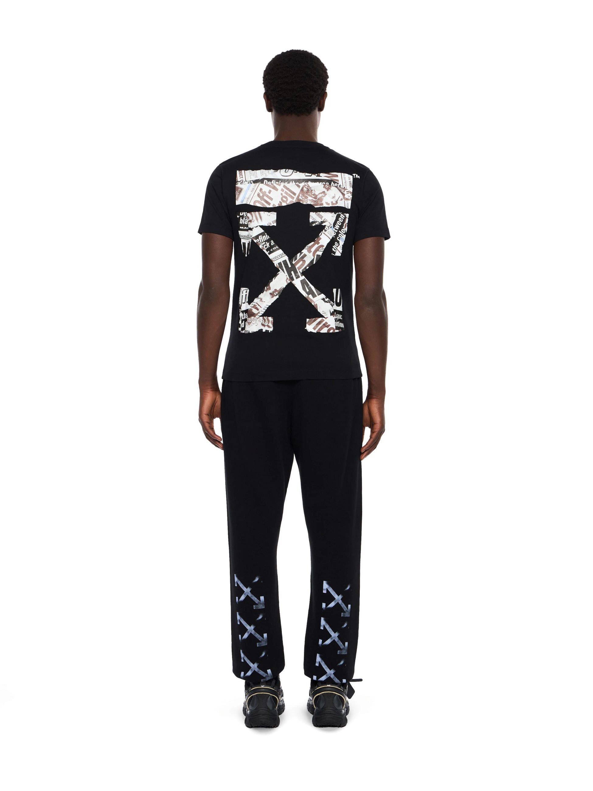 NEWSPAPER ARR SLIM SS TEE - - OFF-WHITE
