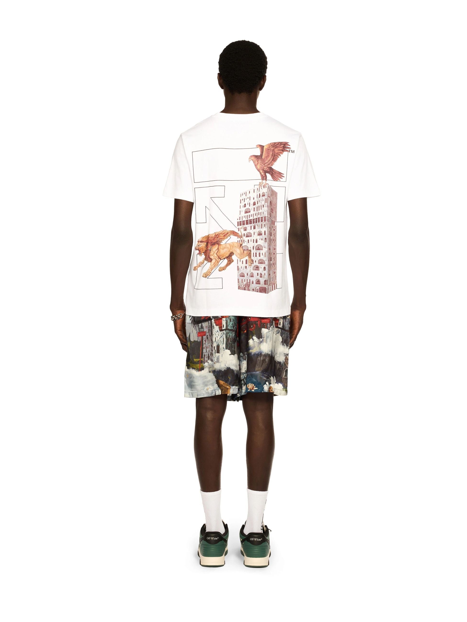 BUILDING ARROW SLIM SS TEE - - OFF-WHITE