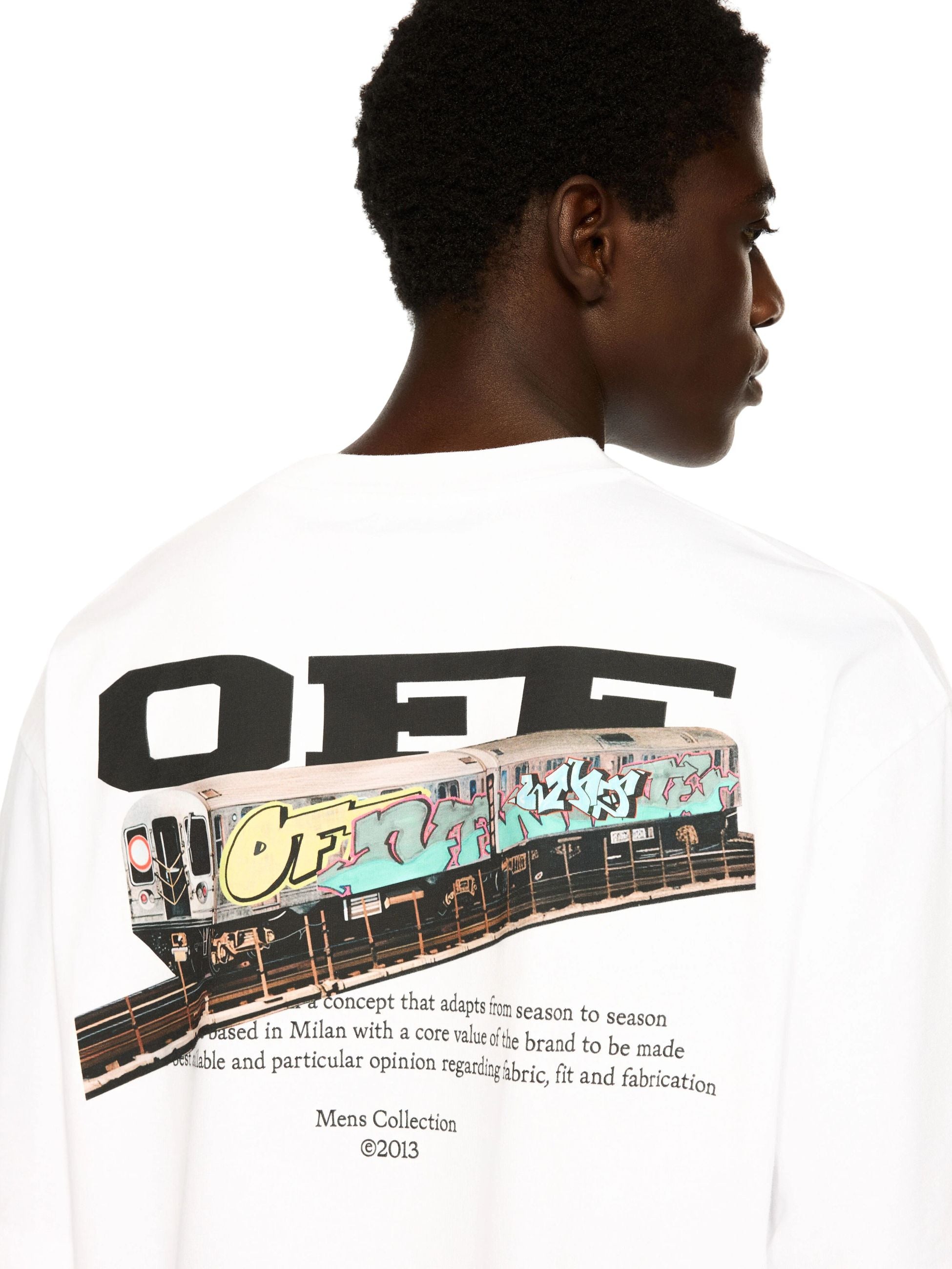 TRAIN OFF SKATE LOGO TEE - - OFF-WHITE