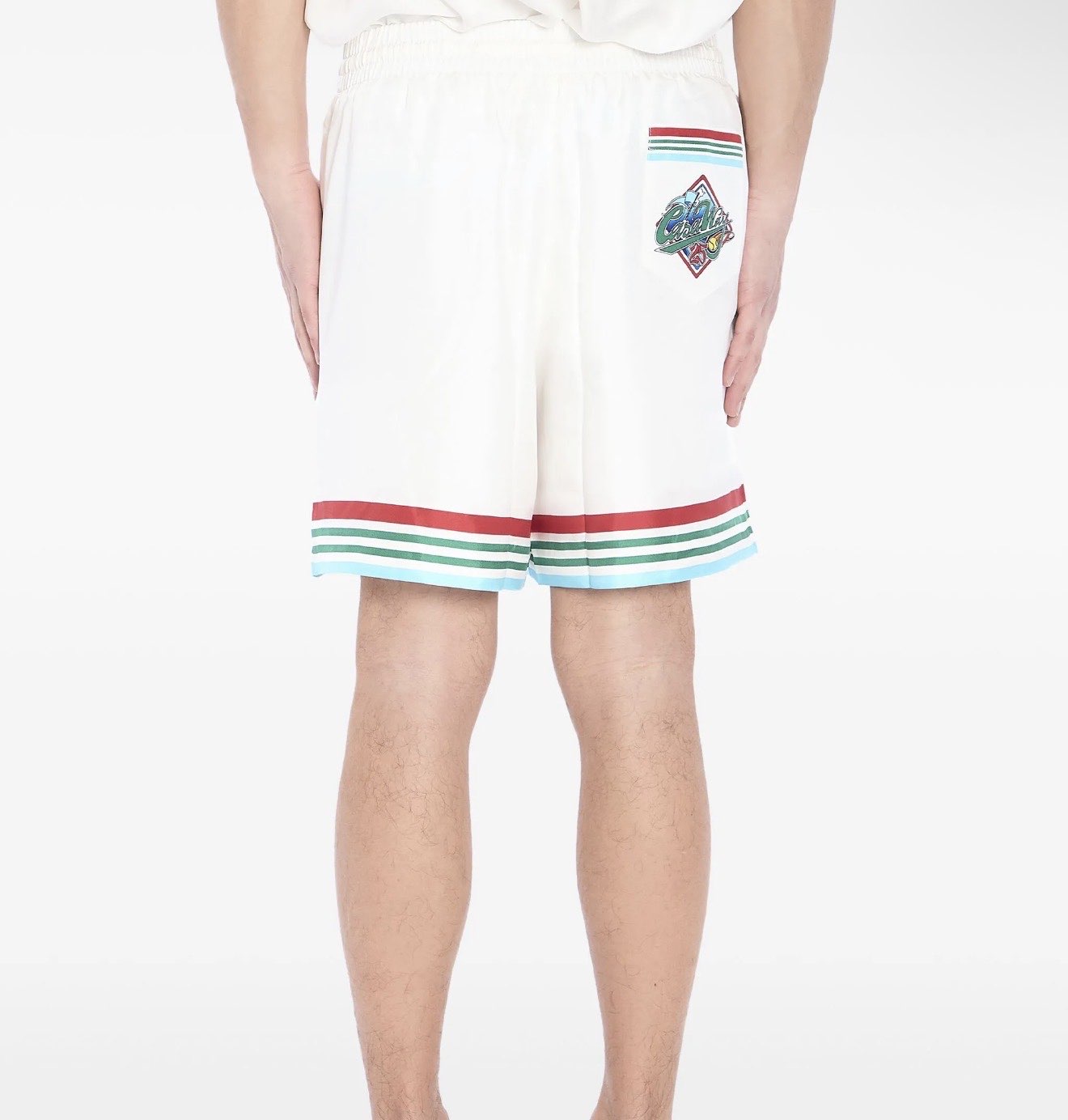SILK TWILL DRAWSTRING SHORTS - - CASABLANCA