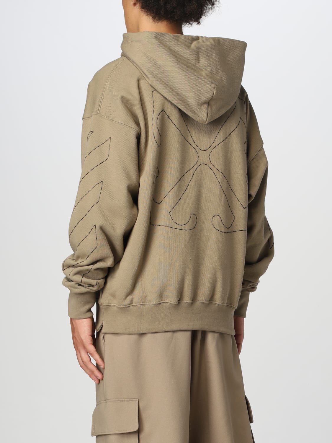 OFF STITCH SKATE HOODIE - - OFF-WHITE