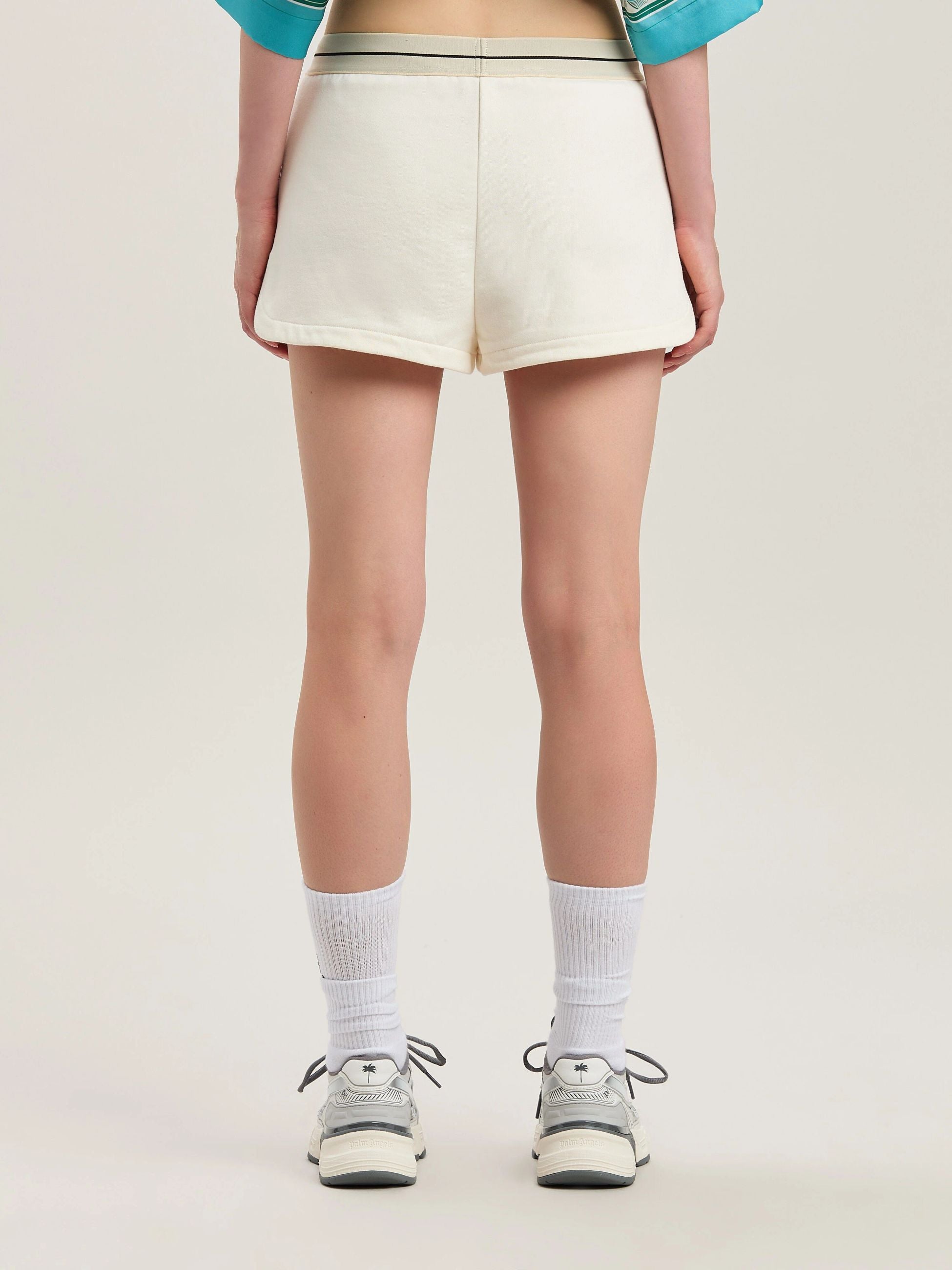 OVAL PALM SWEATSHORT - - PALM ANGELS DONNA