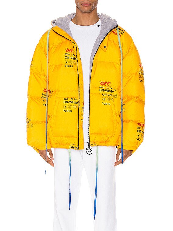 INDUSTRIAL ZIPPED PUFFER - - OFF WHITE
