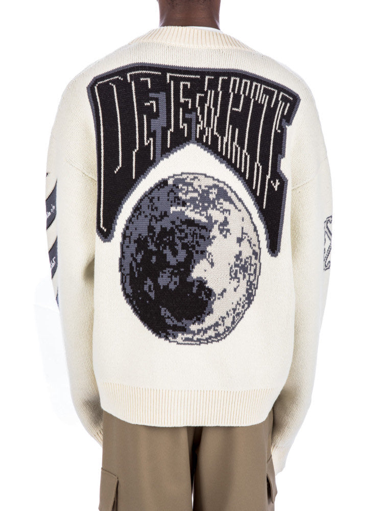 MOON VARS KNIT CARDIGAN - - OFF-WHITE