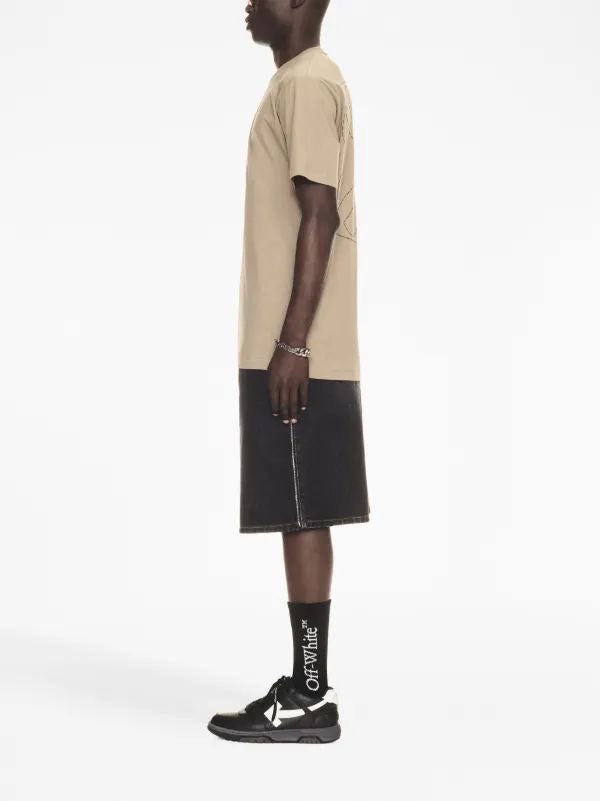 OFF STITCH SLIM S/S TEE - - OFF-WHITE