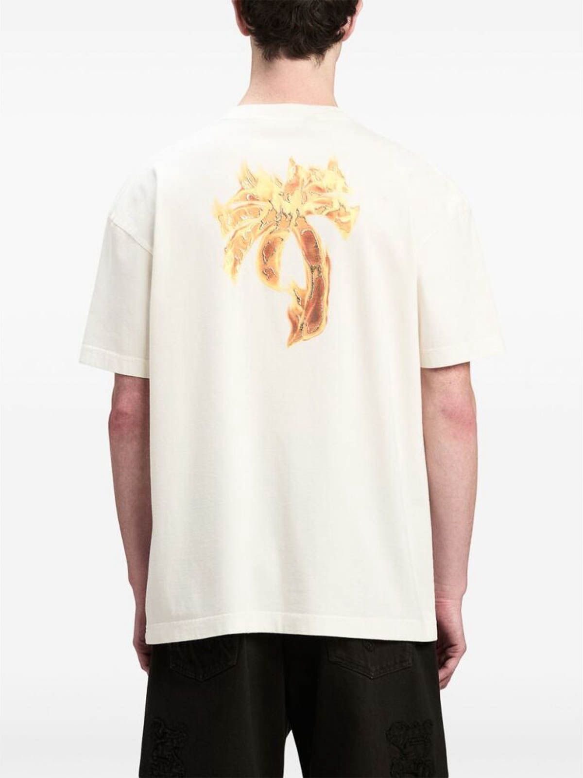 BURNING PALM TEE - - PALM ANGELS