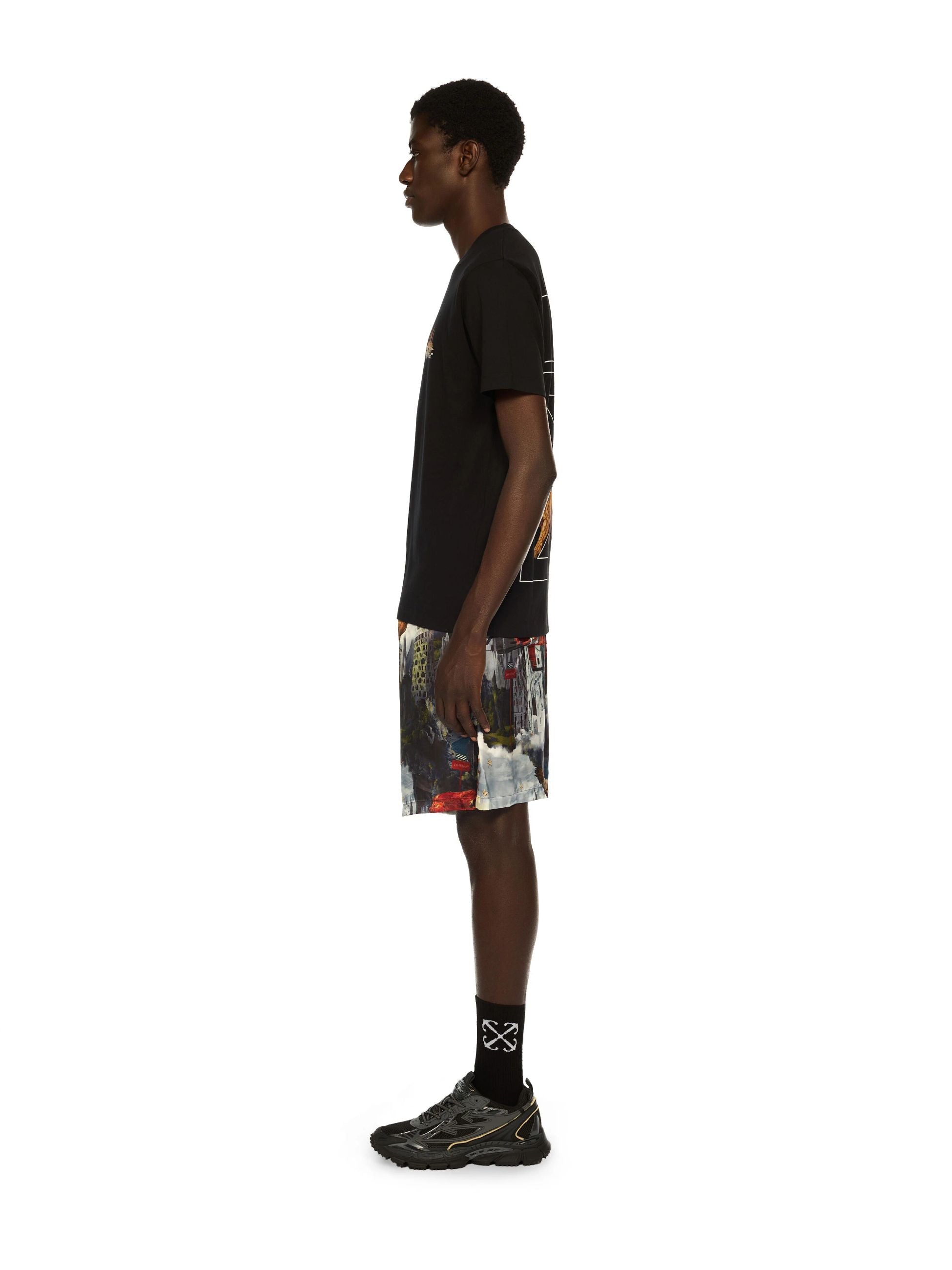 BUILDING ARROW SLIM SS TEE - - OFF-WHITE