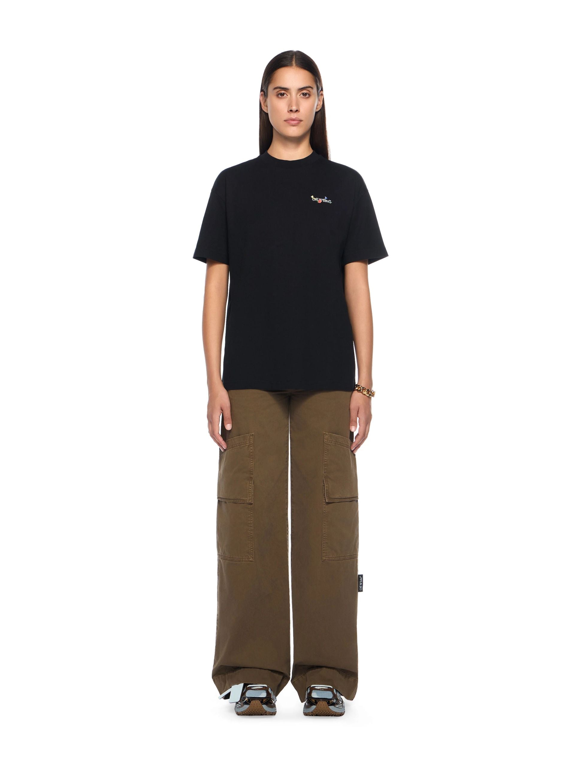 ARROW GLASS DLOWER REG TEE - - OFF-WHITE DONNA