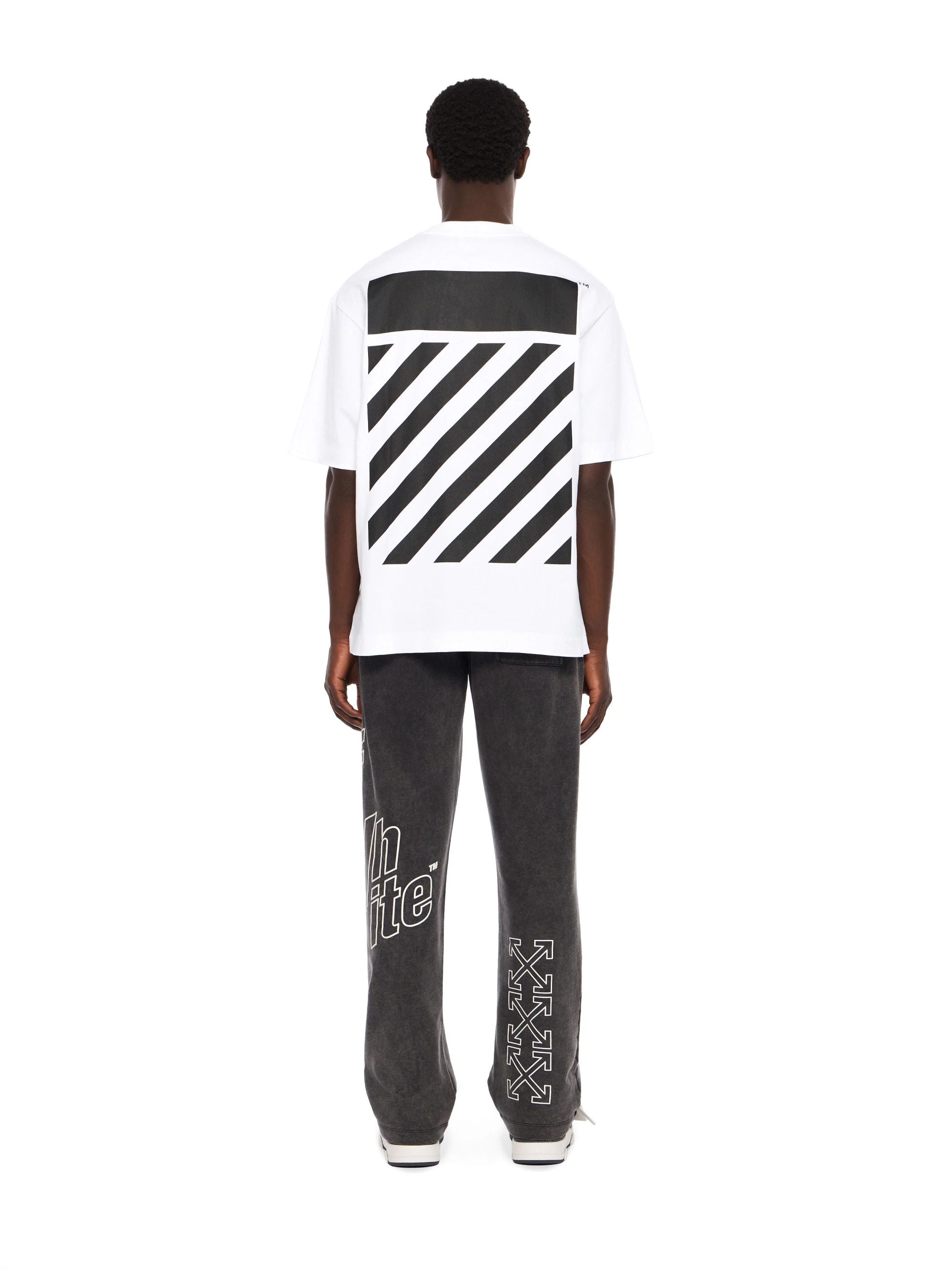 FLANNEL DIAG SKATE TEE - - OFF-WHITE