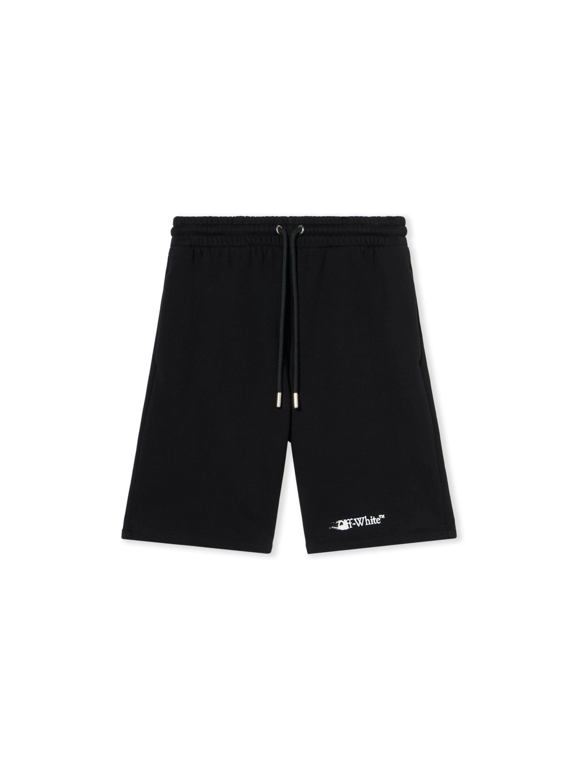 INK ARROW SKATE SWEATSHORTS - - OFF-WHITE