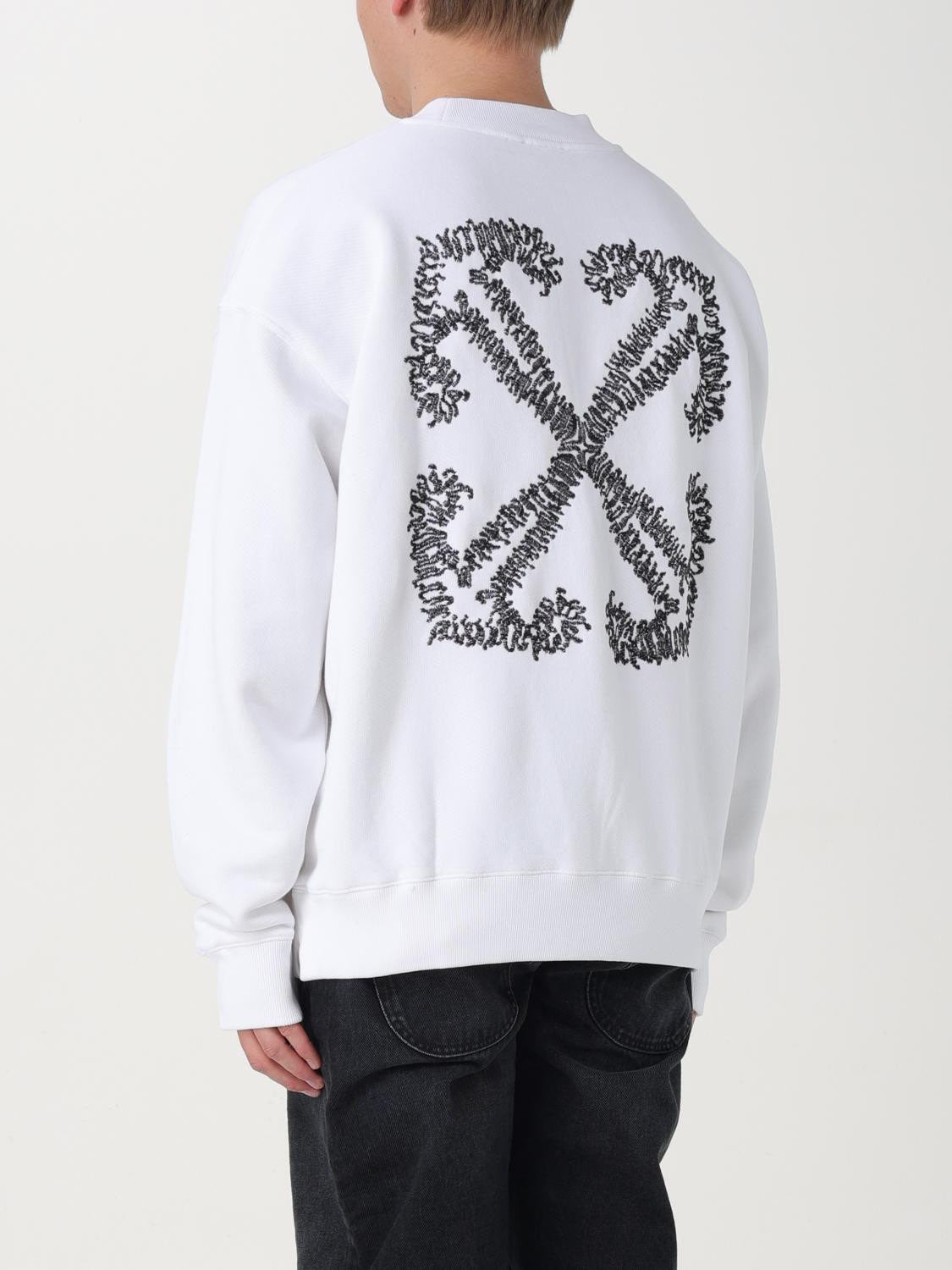 TATTOO ARROW SKATE CREWNEC - - OFF-WHITE