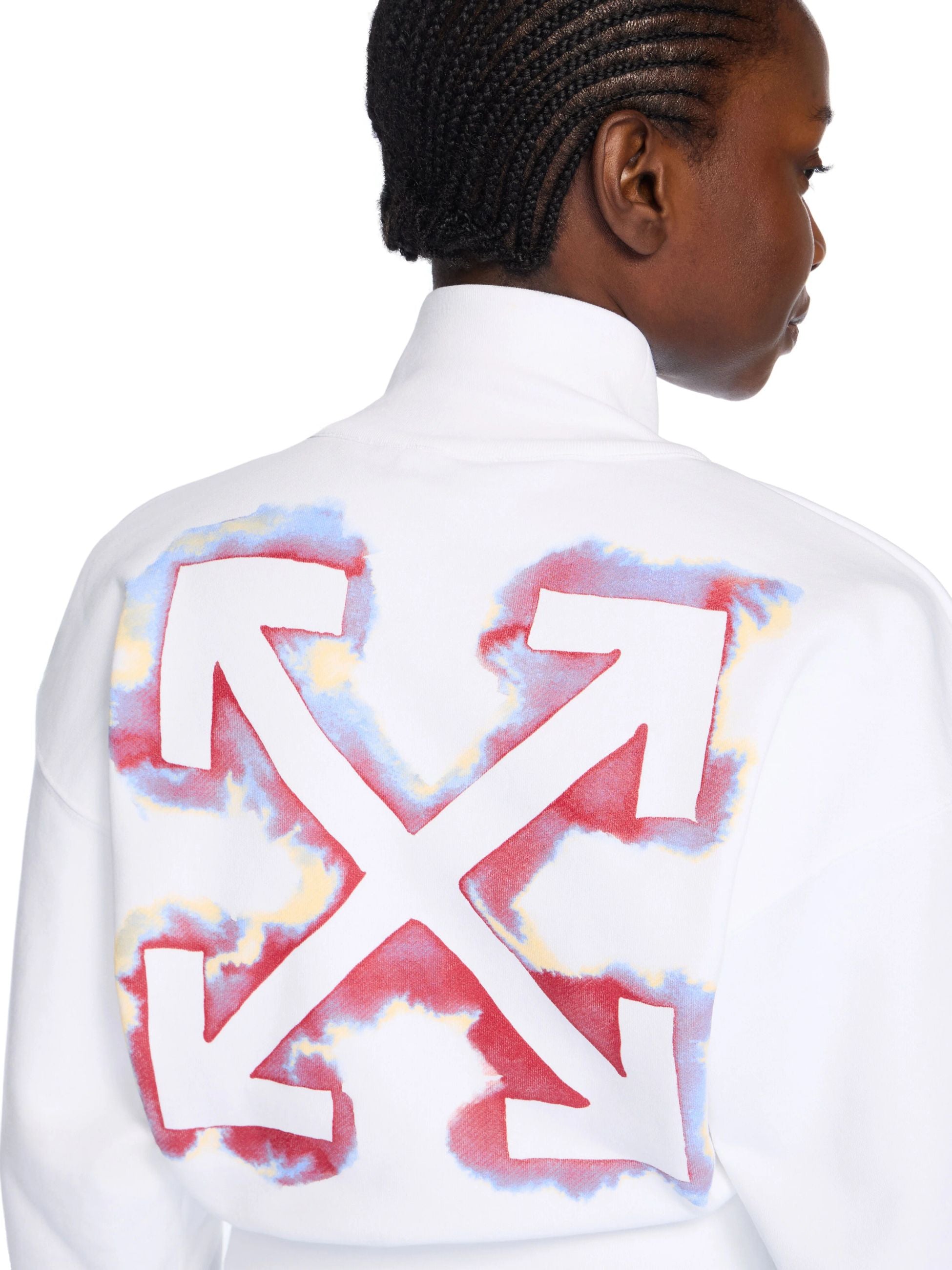 WATER ARROW CROP ZIP-UP JACKET - - OFF-WHITE DONNA
