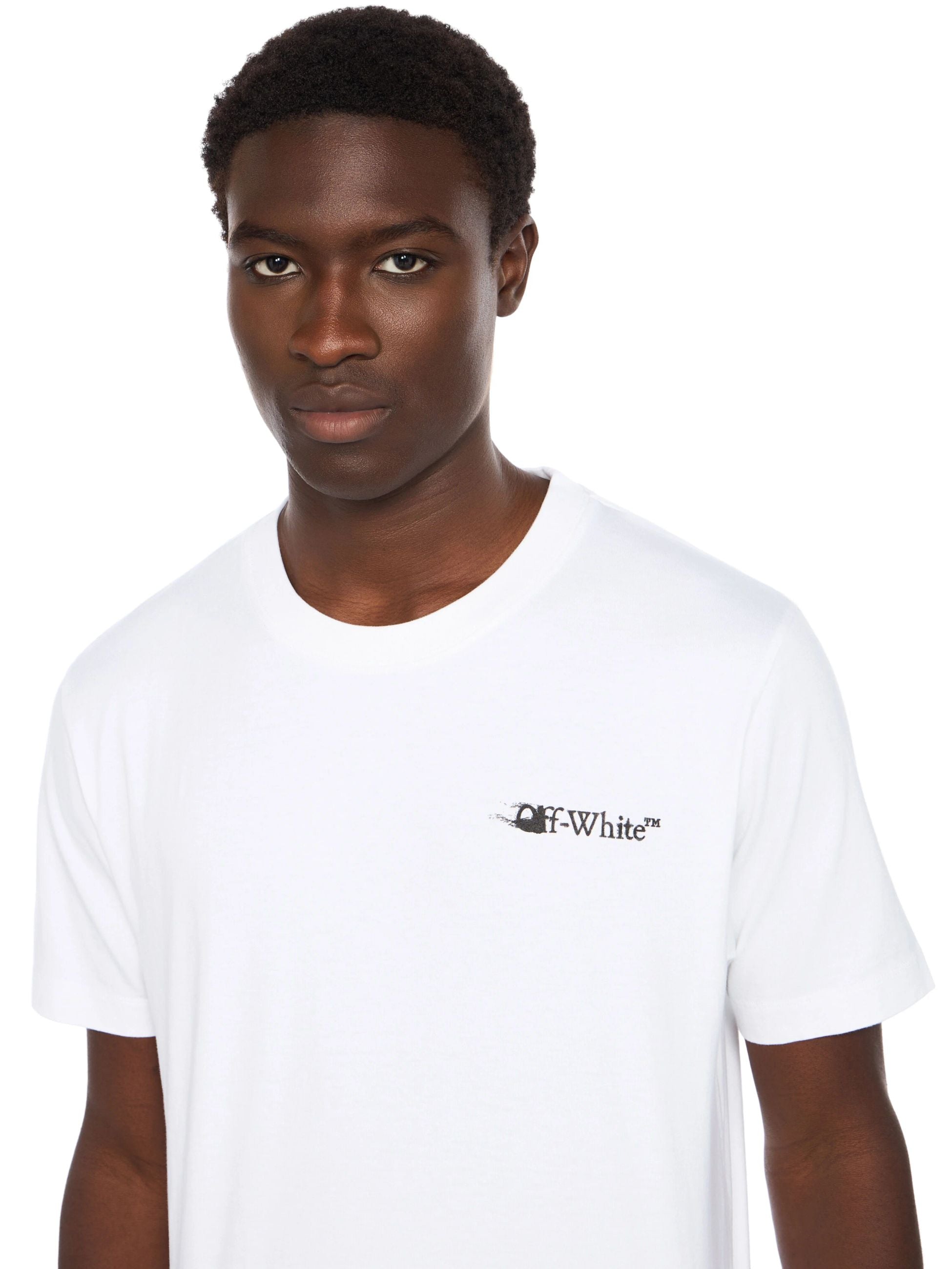 INK ARROW SLIM SS TEE - - OFF-WHITE