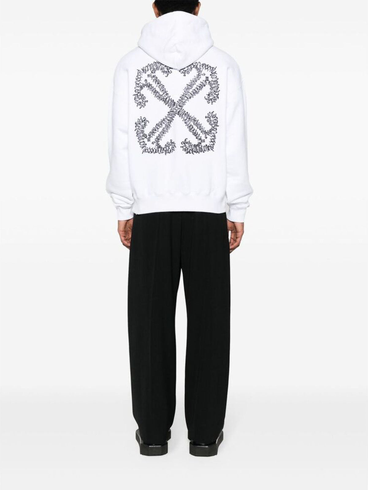 TATTOO ARROW SKATE HOODIE - - OFF-WHITE