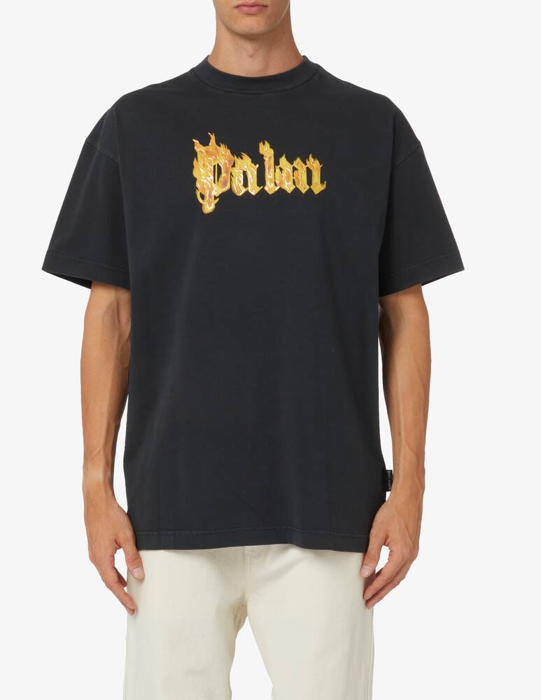 BURNING LOGO TEE - - PALM ANGELS