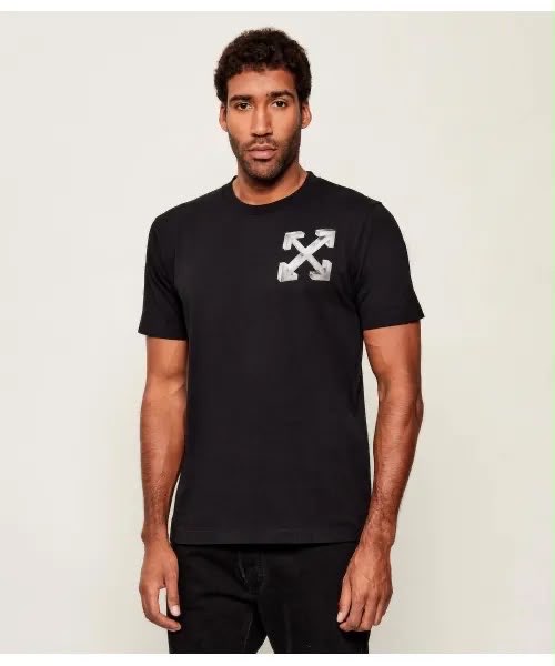 METAL OFF SLIM SS TEE - - OFF-WHITE