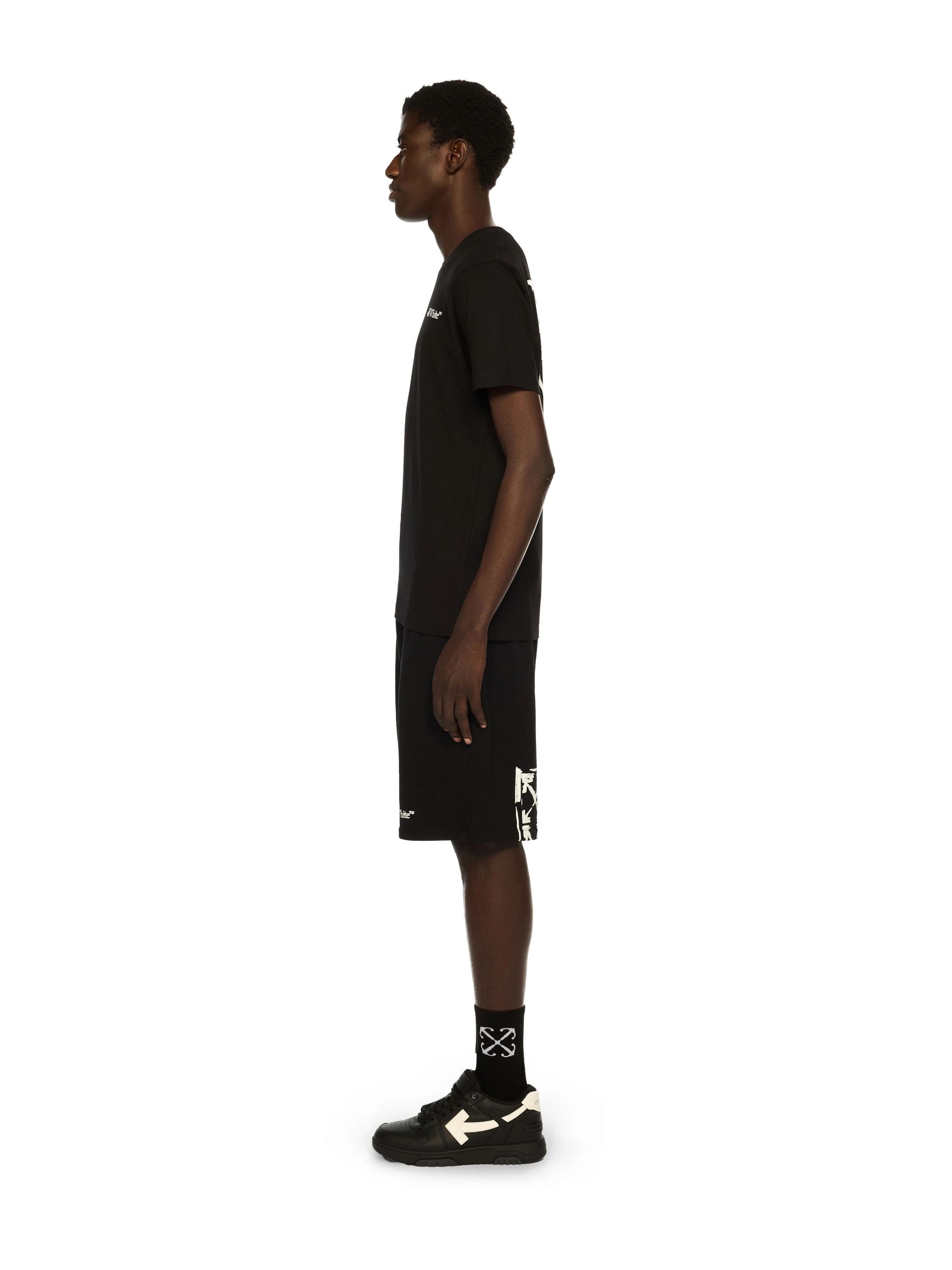 INK ARROW SLIM SS TEE - - OFF-WHITE