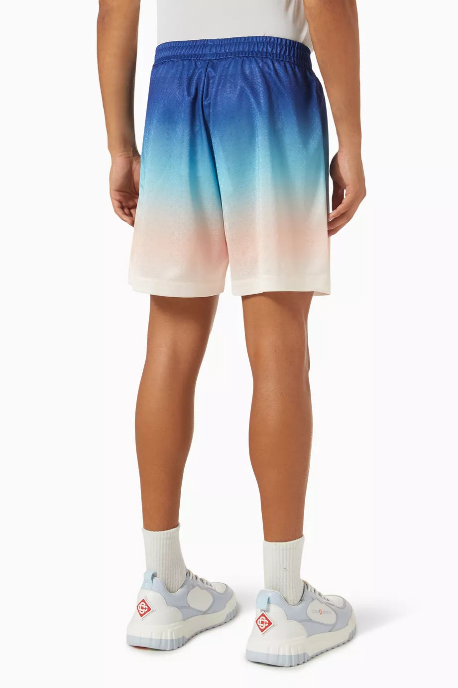 JACQUARD MONOGRAM MENS FOOTBALL SHORTS - - CASABLANCA