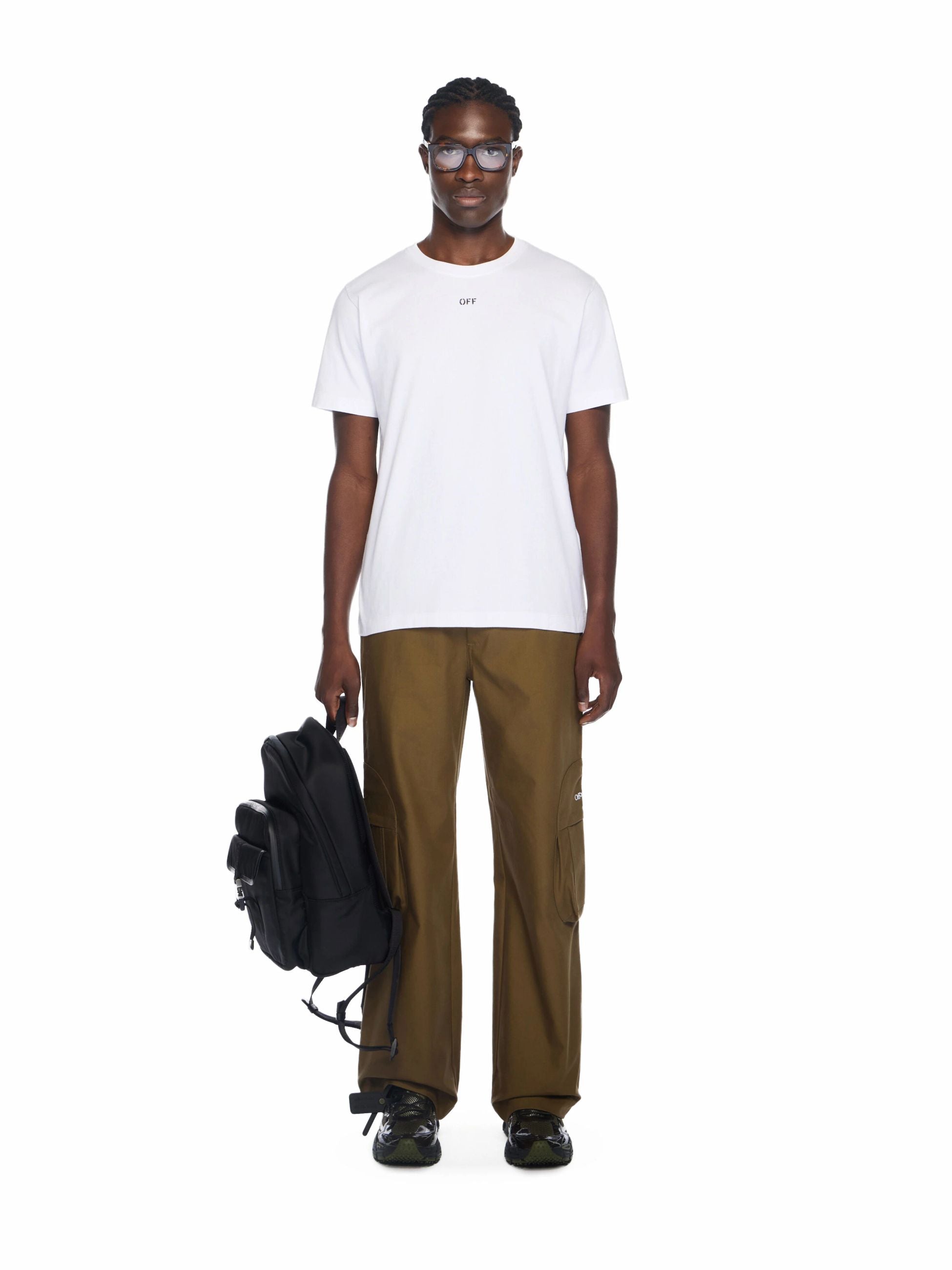NEWSPAPER ARR SLIM SS TEE - - OFF-WHITE