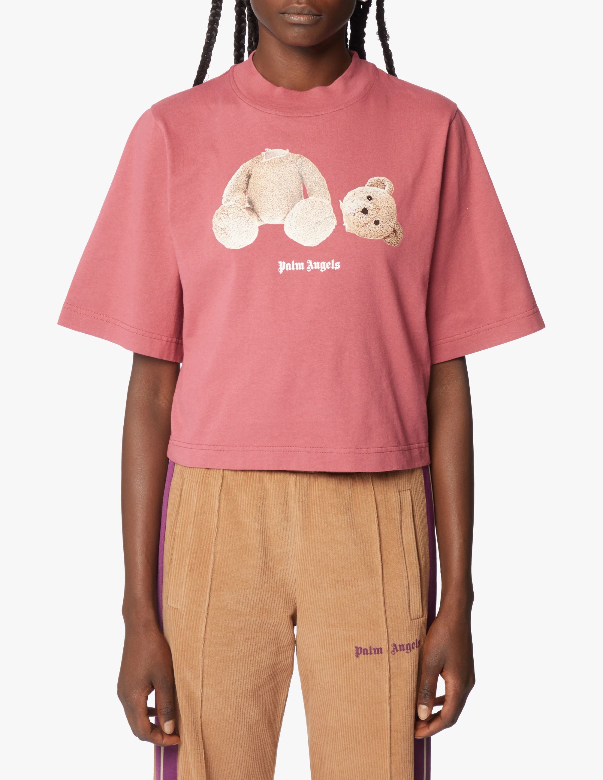 PALM ANGELS BEAR CROPPED T -  - PALM ANGELS DONNA