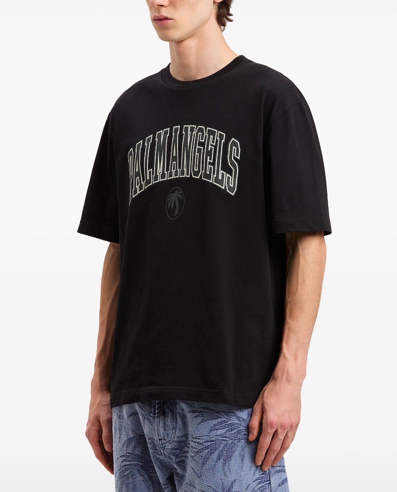 COLLEGE PALM SLIM TEE -  - PALM ANGELS