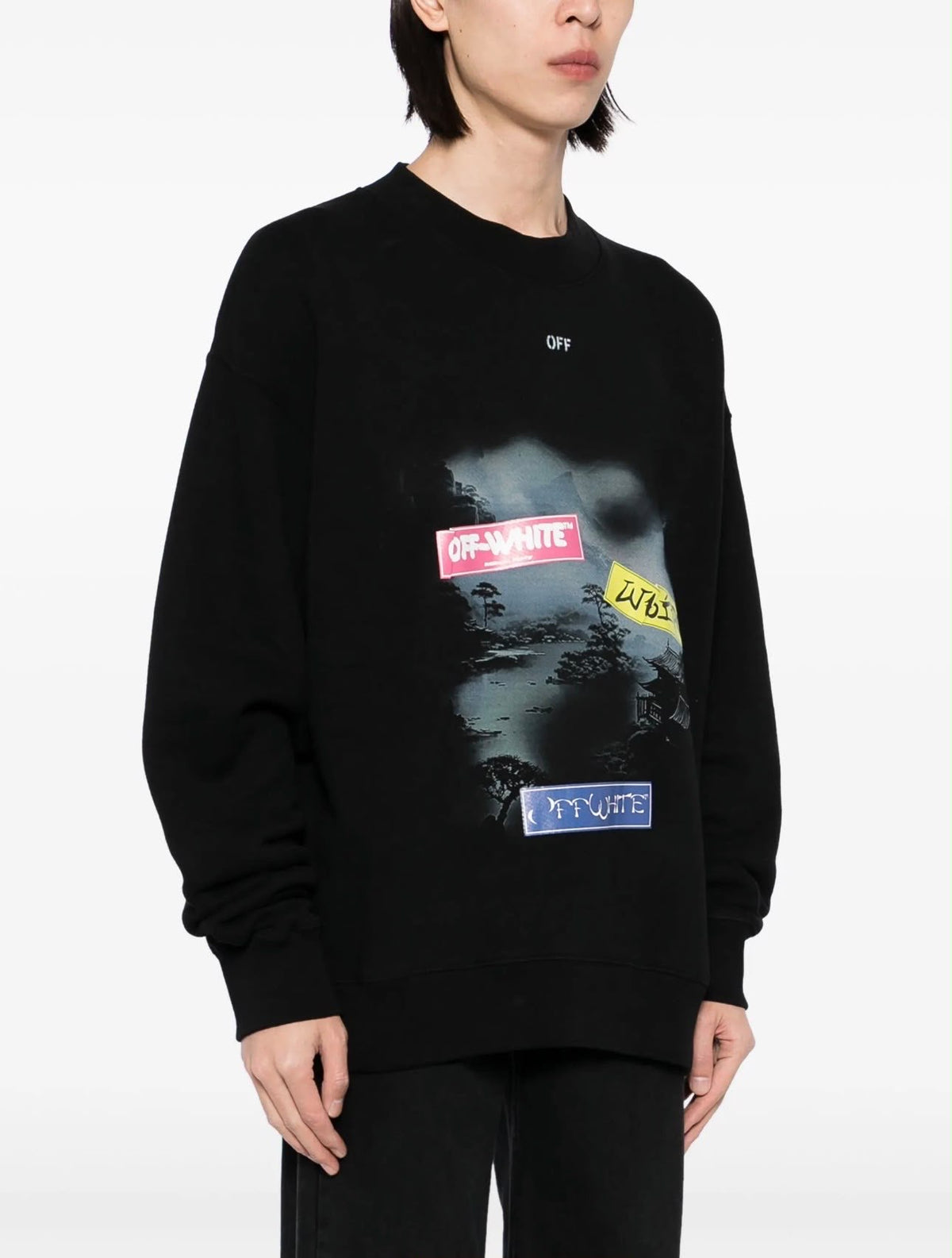 TYPE STICKER SKATE CREWNEC -  - OFF-WHITE