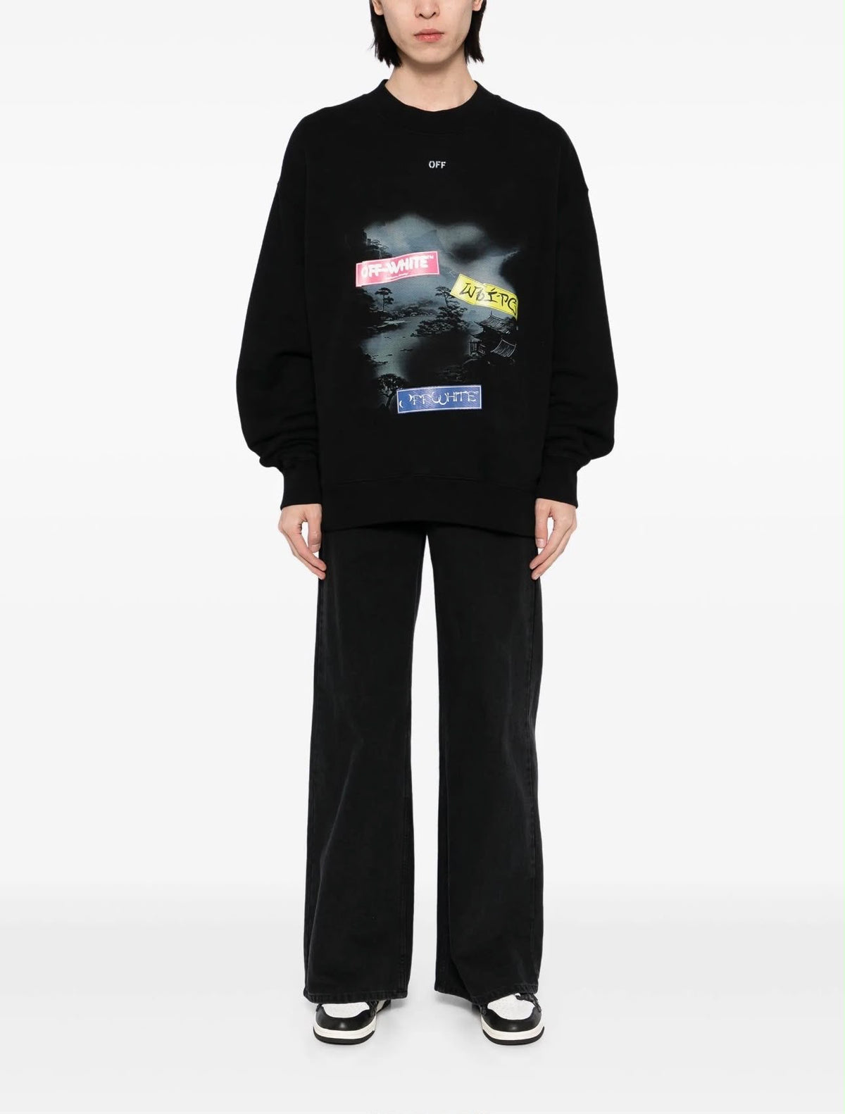 TYPE STICKER SKATE CREWNEC -  - OFF-WHITE