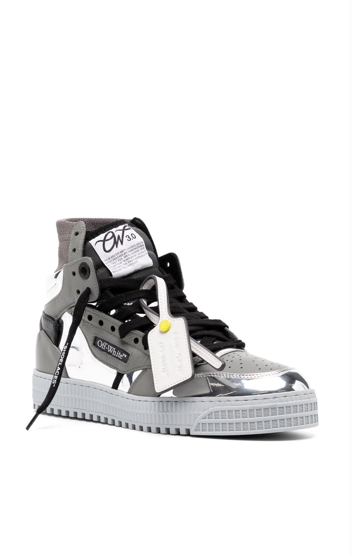 3.0 OFF COURT MIRROR LEATH -  - OFF-WHITE