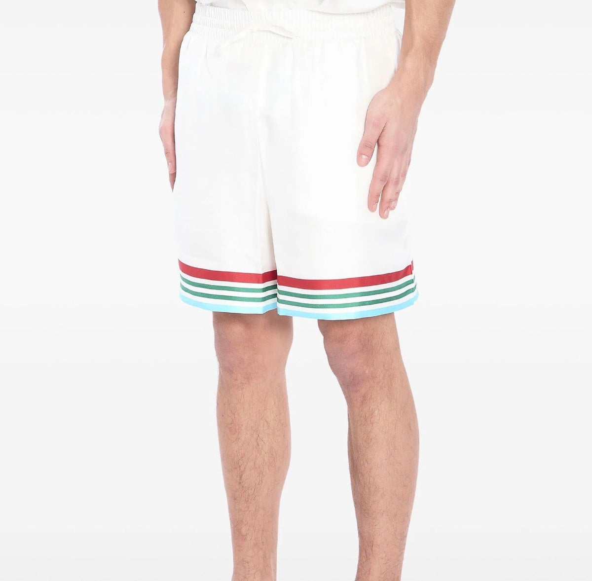 SILK TWILL DRAWSTRING SHORTS -  - CASABLANCA