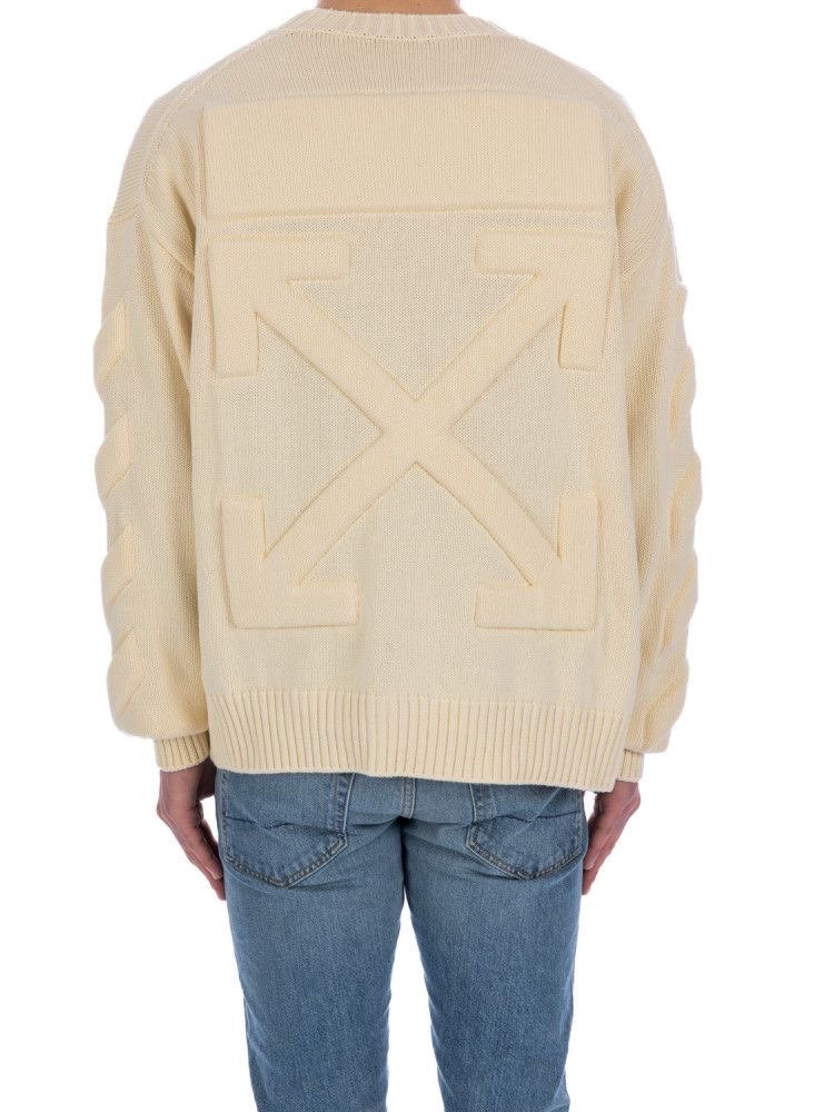 3d diag knit crewneck -  - OFF-WHITE
