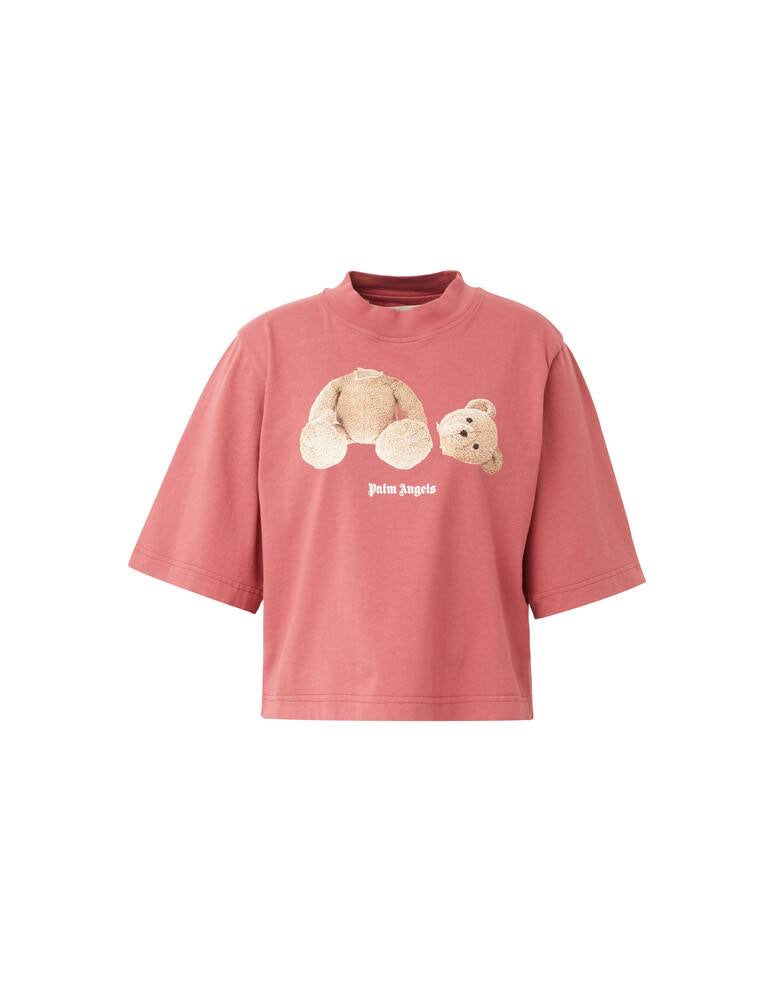 PALM ANGELS BEAR CROPPED T -  - PALM ANGELS DONNA