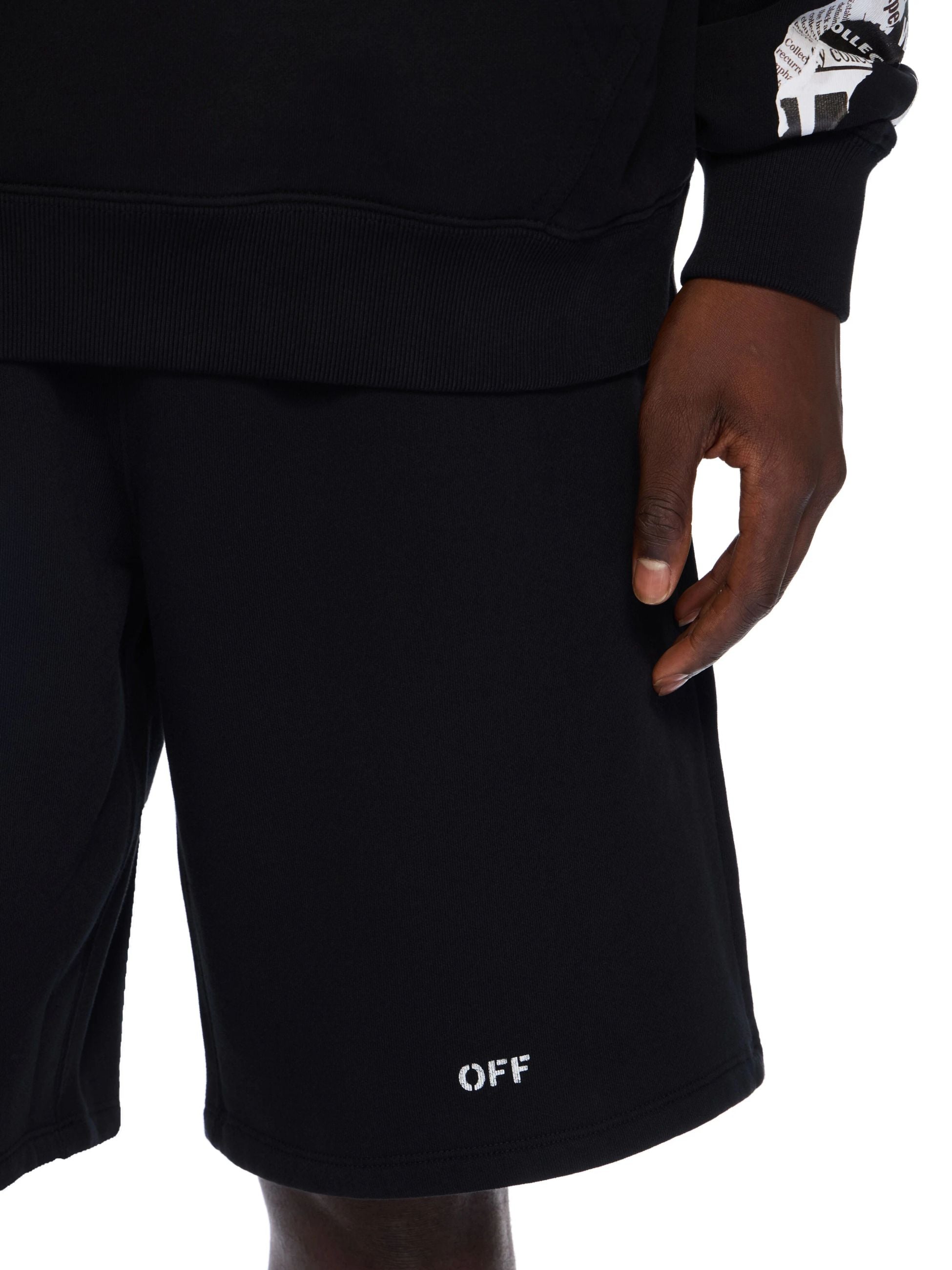 NEWS PAPER ARR SKATE SWEATSHORTS -  - OFF-WHITE