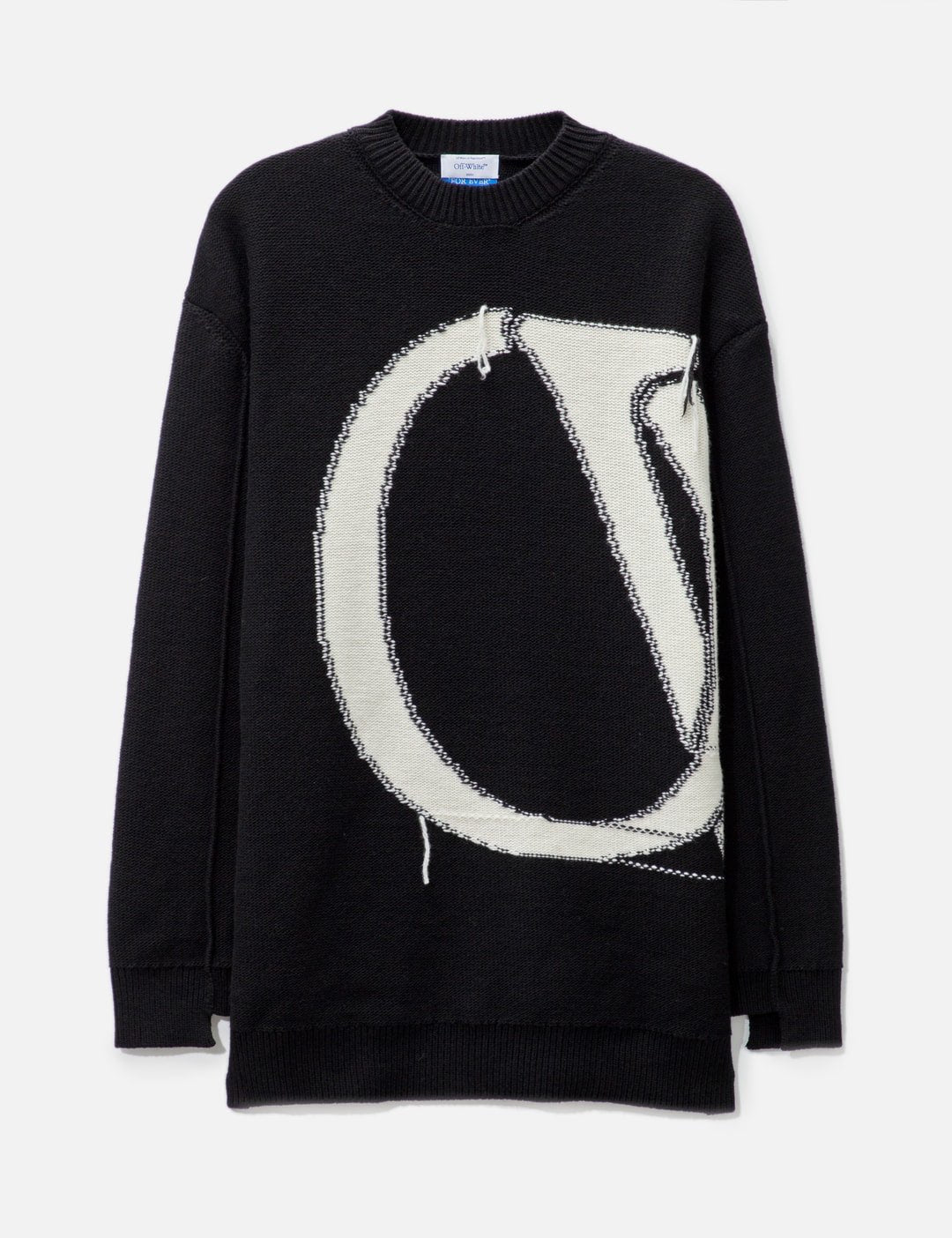 OW MAXI LOGO KNIT CREWNECK -  - OFF-WHITE