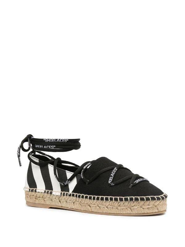 TIE-UP ESPADRILLAS -  - OFF-WHITE DONNA