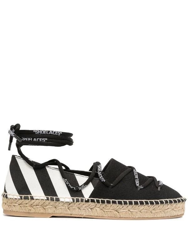 TIE-UP ESPADRILLAS -  - OFF-WHITE DONNA